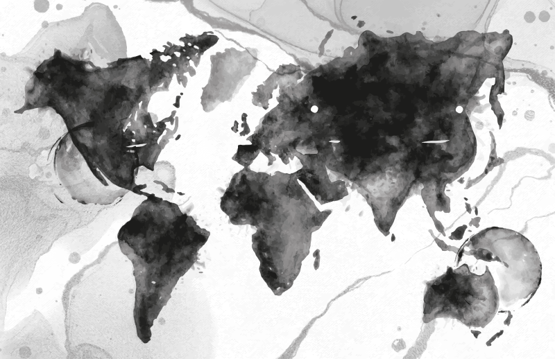 Vinyl Teppich Weltkarte abstrakte kartenillustration - TenStickers