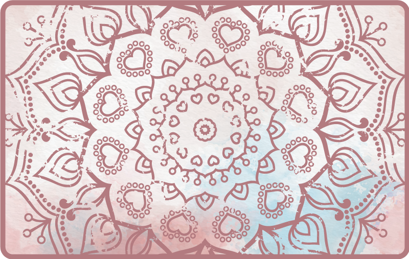 Vinyl Teppich Mandala zartes lila design - TenStickers