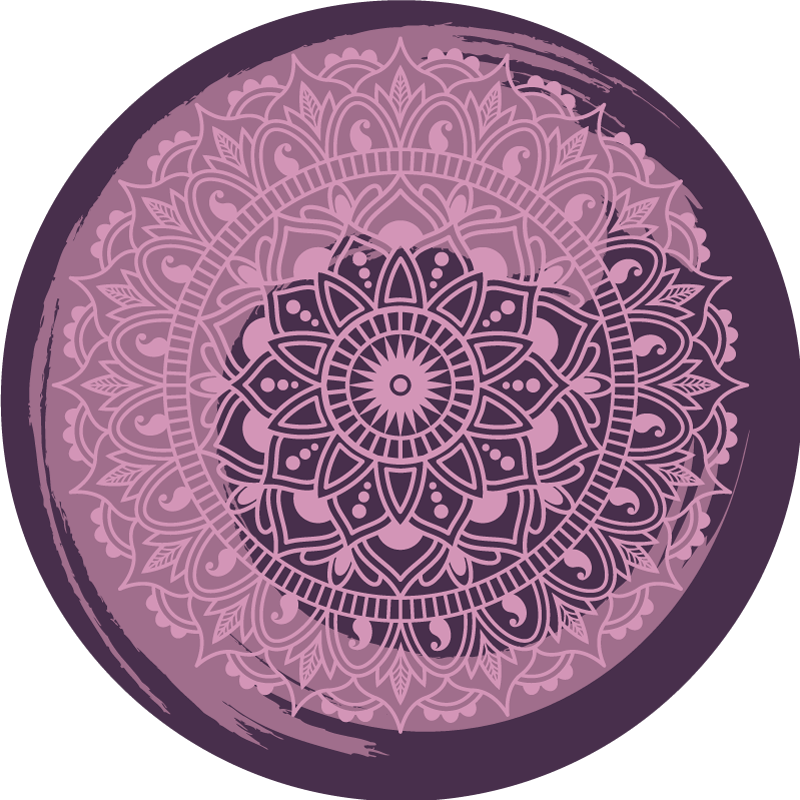 Vinyl Teppich Mandala aufwendiges rosa motiv - TenStickers
