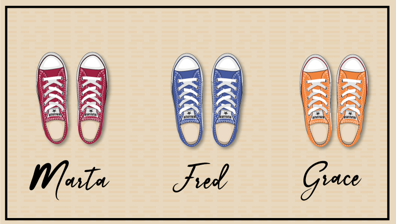 Vinylteppich mit Name Schuhe - TenStickers