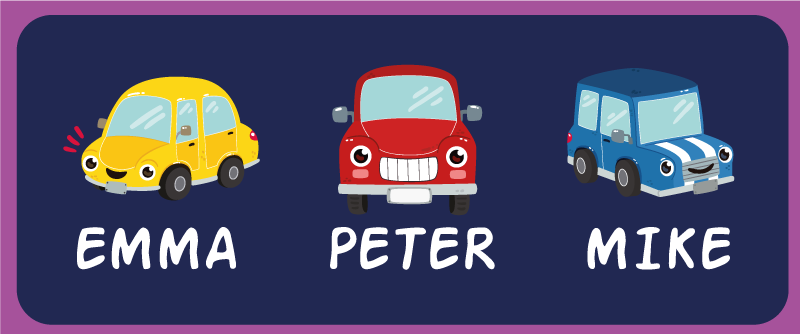 Vinyl Teppich Eingang individuelle bunte fahrzeuge - TenStickers