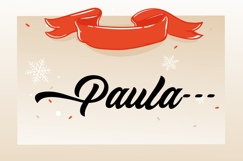 Vinyl teppich weihnachten beige design mit namen - TenStickers