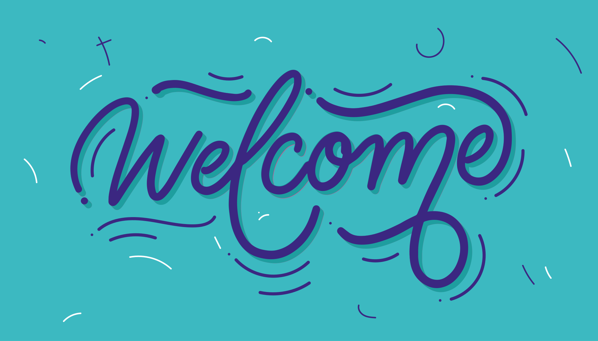 Vinyl Teppich Eingang willkommen im blauen design - TenStickers