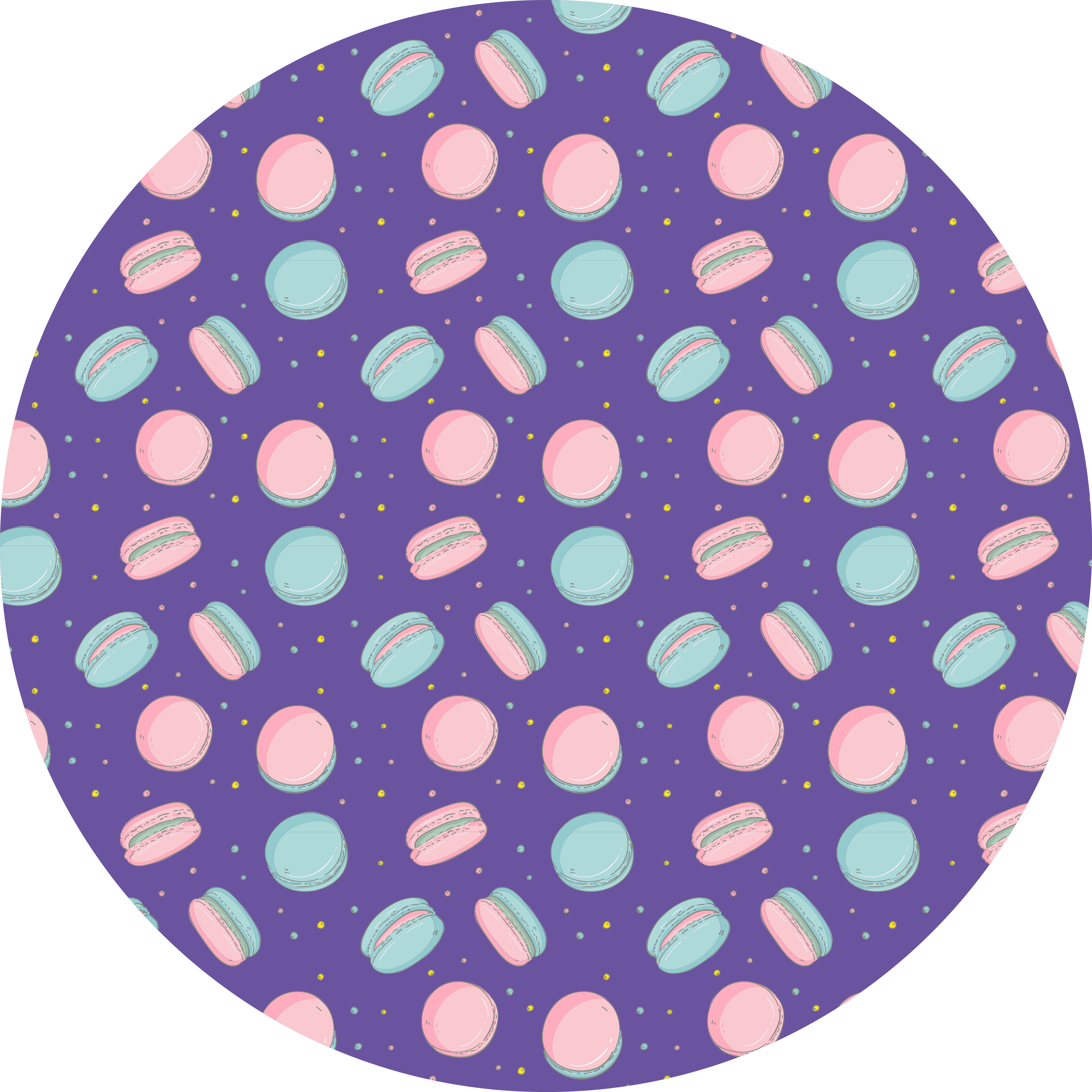 Vinyl Teppich Kinder buntes macaron-muster - TenStickers