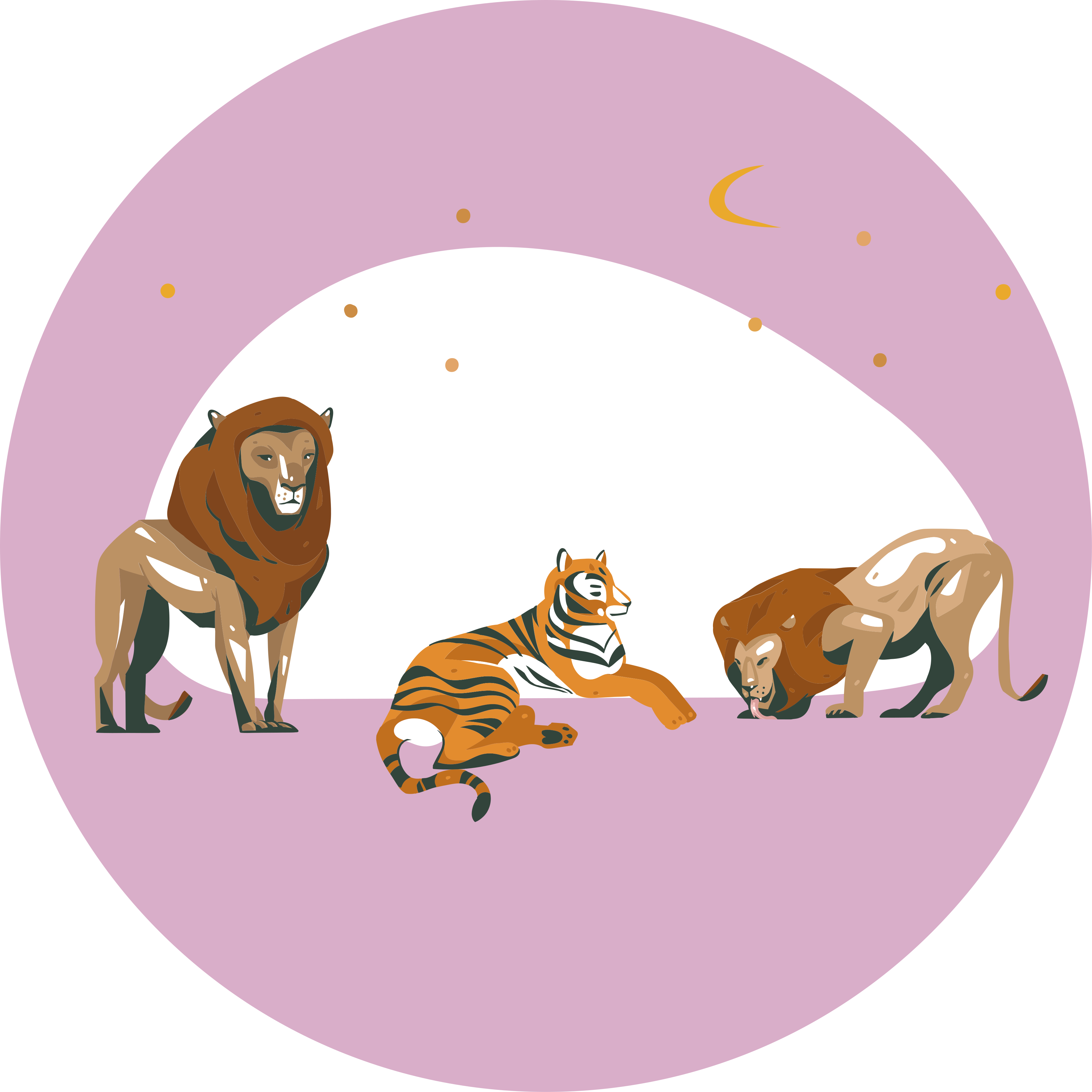 Vinyl Teppich Tiere safari wilde Kreaturen - TenStickers