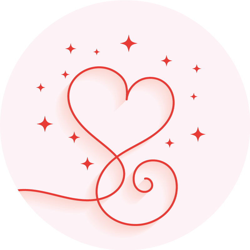 Vinyl Teppich Schlafzimmer herzwirbelmuster - TenStickers