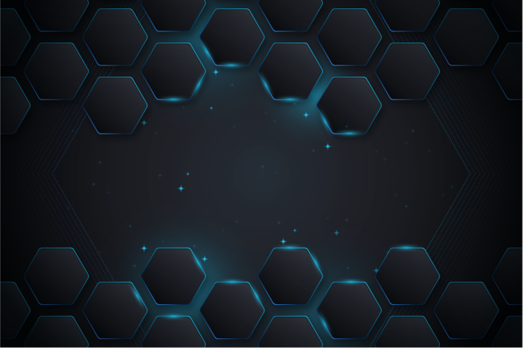 Vinyl Teppich geometrisch blaues sechseckiges layout - TenStickers