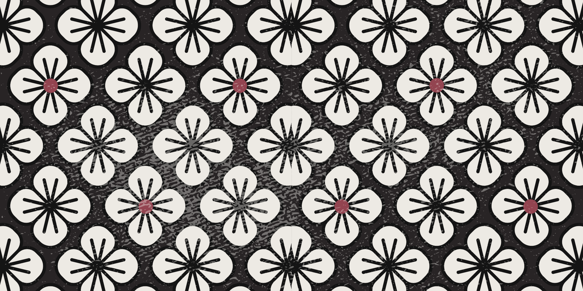 Vinyl teppich blumen stilvolle braune kleeblätter - TenStickers