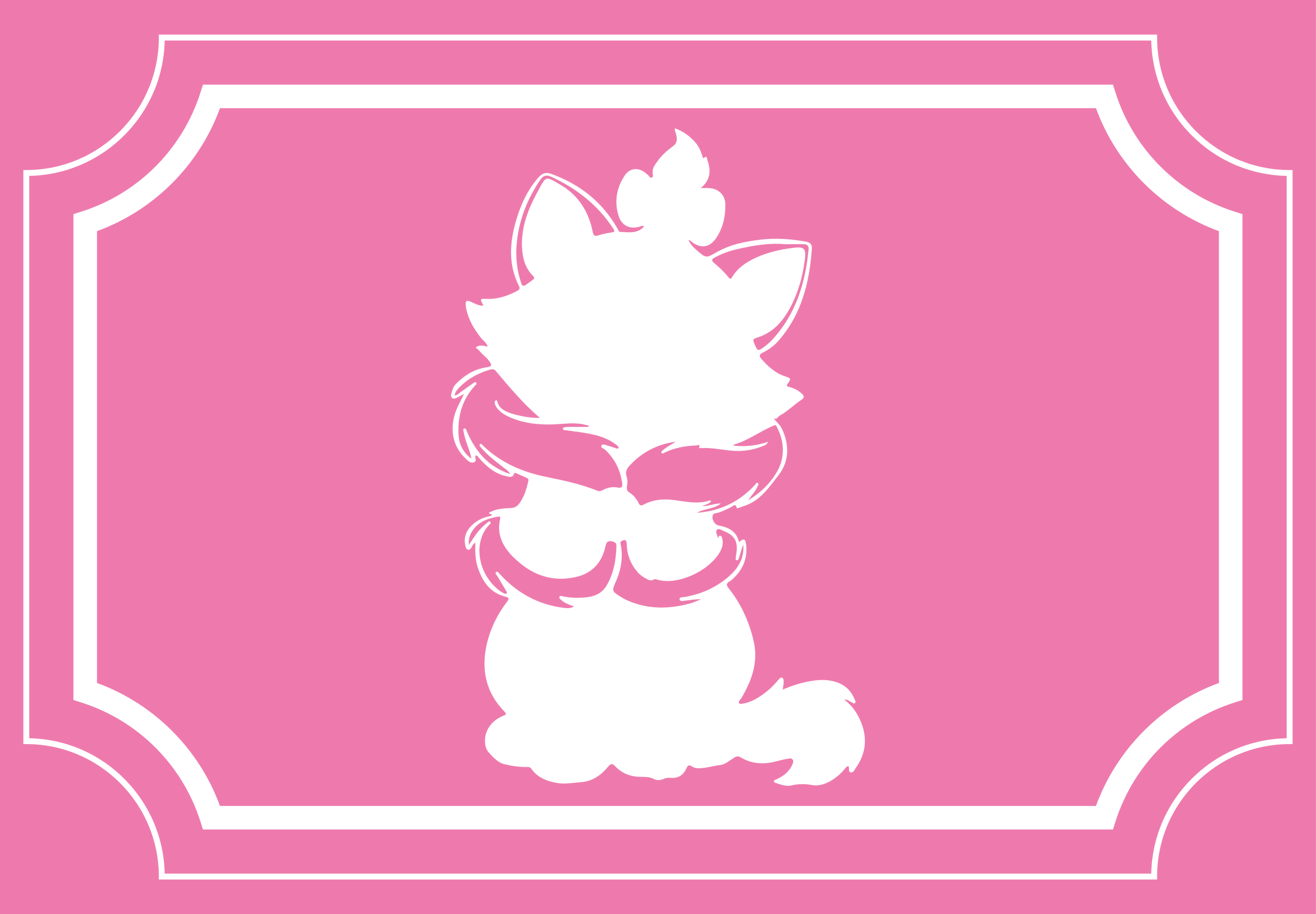 Vinylteppich kindlich süße katzensilhouette - TenStickers