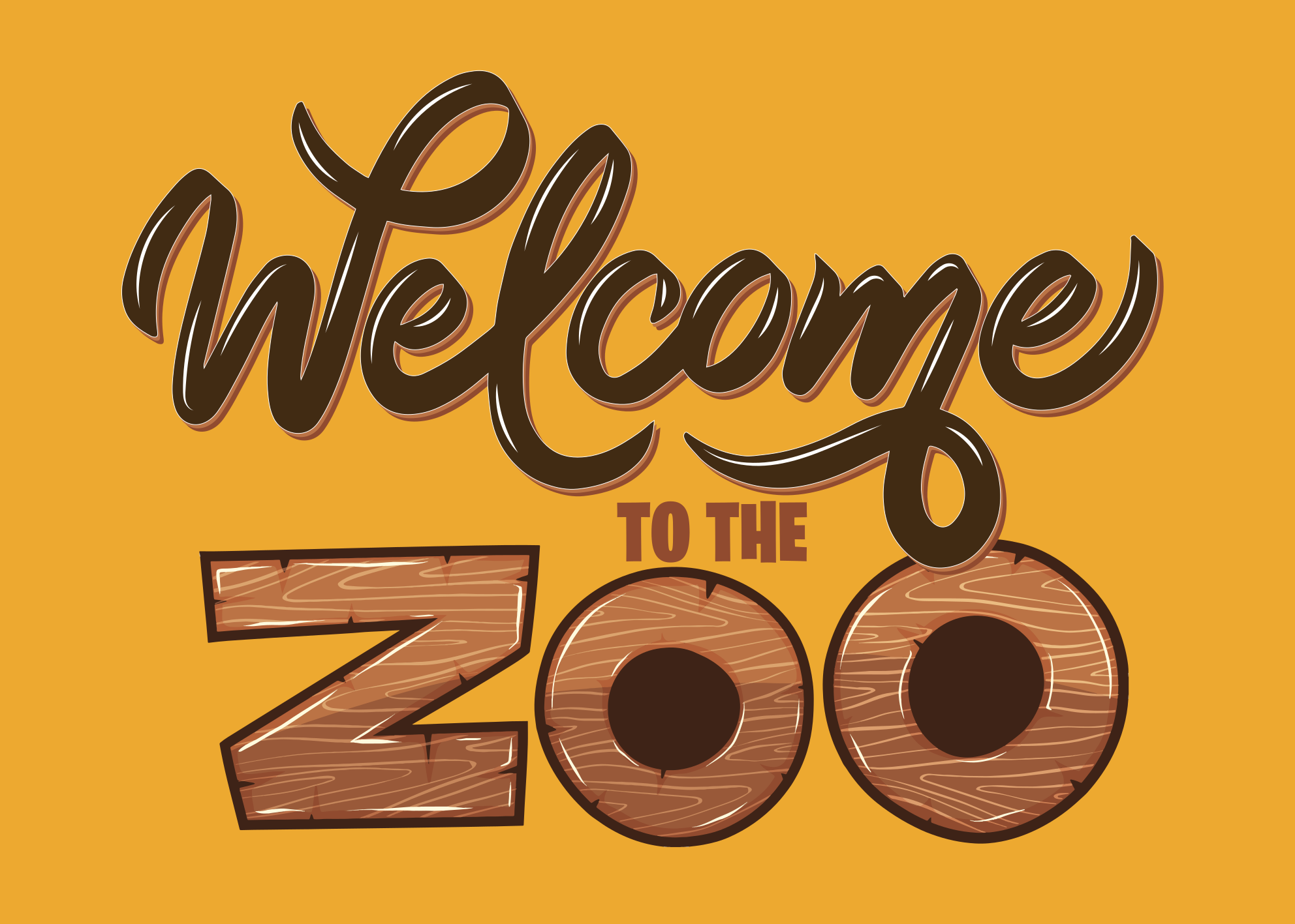 Vinyl Teppich mit Namen willkommen im zoo - TenStickers