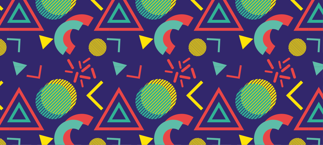 Vinyl teppich geometrisch mit lebhaften motiven - TenStickers