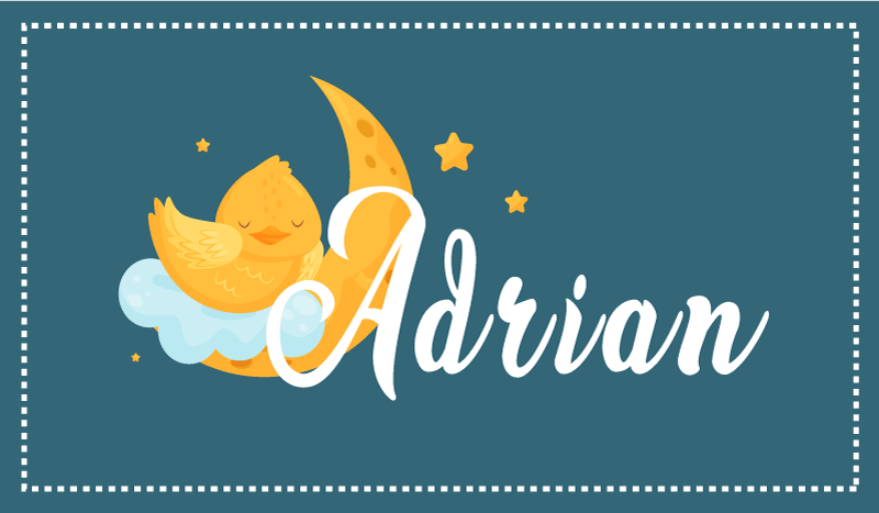 Vinylteppich kindlich schlafende ente mit namen - TenStickers