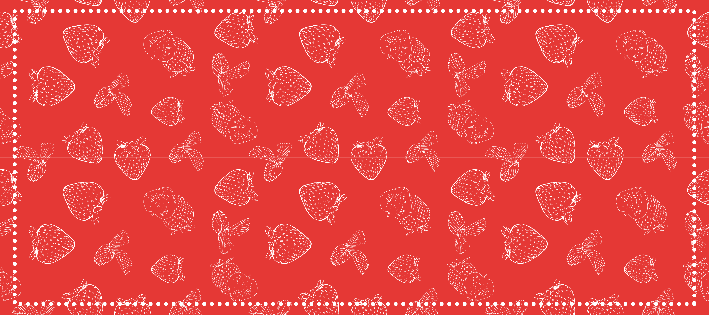 Vinyl Teppich Küche helles erdbeermuster - TenStickers