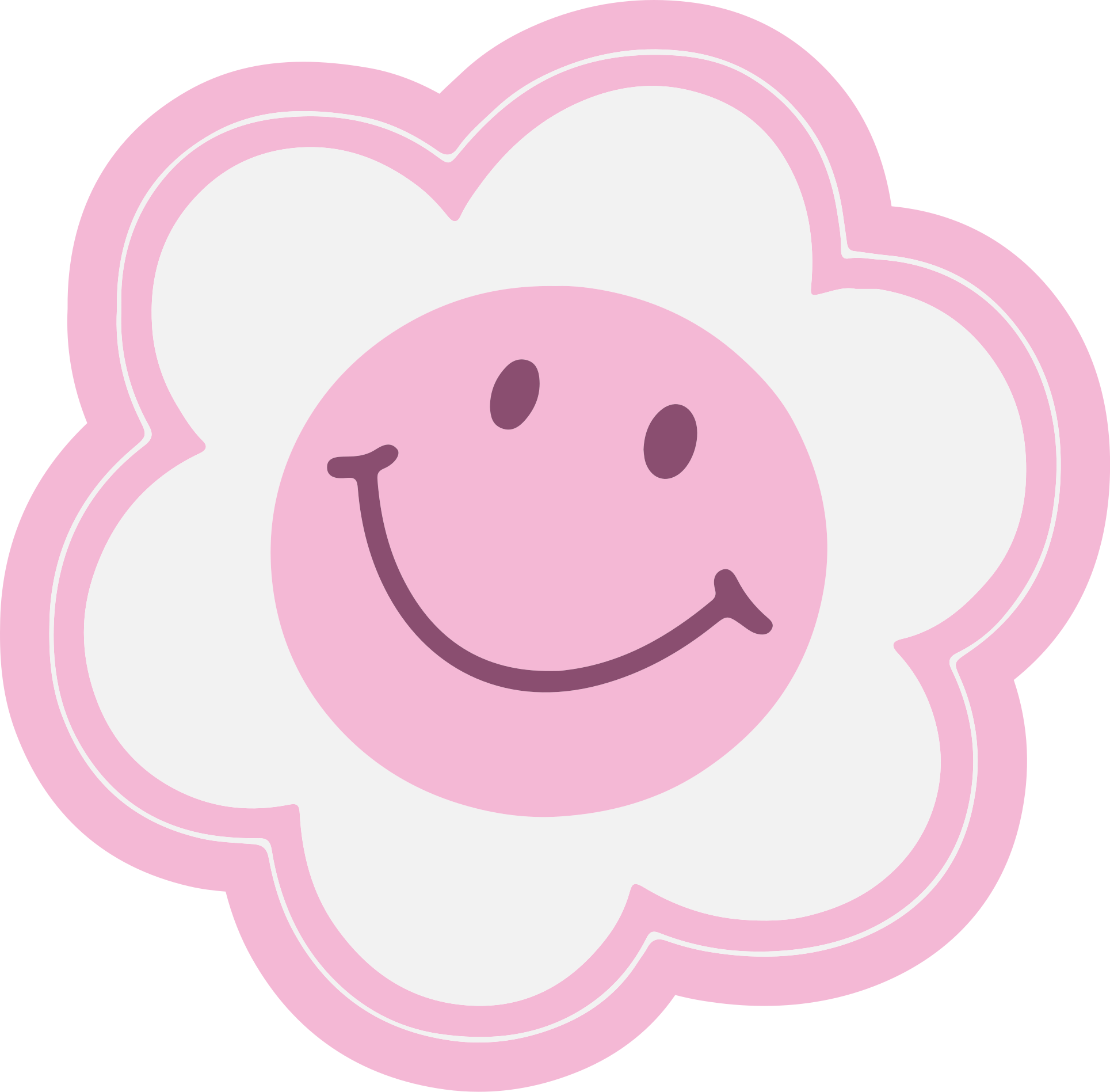 Vinyl Teppich Jugendzimmer smiley-blumenemblem - TenStickers