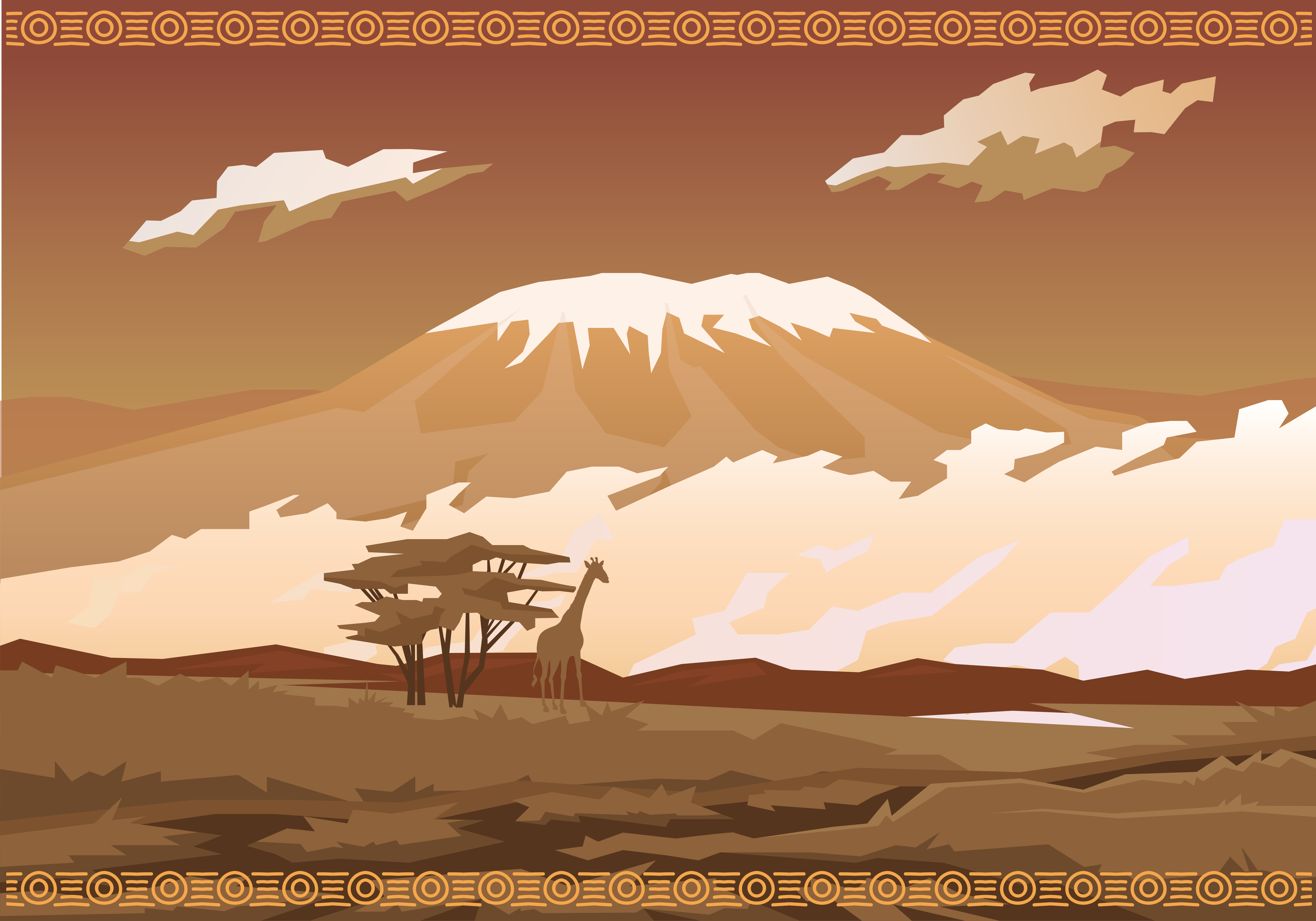 Vinyl Teppich Natur majestätischer bergblick - TenStickers