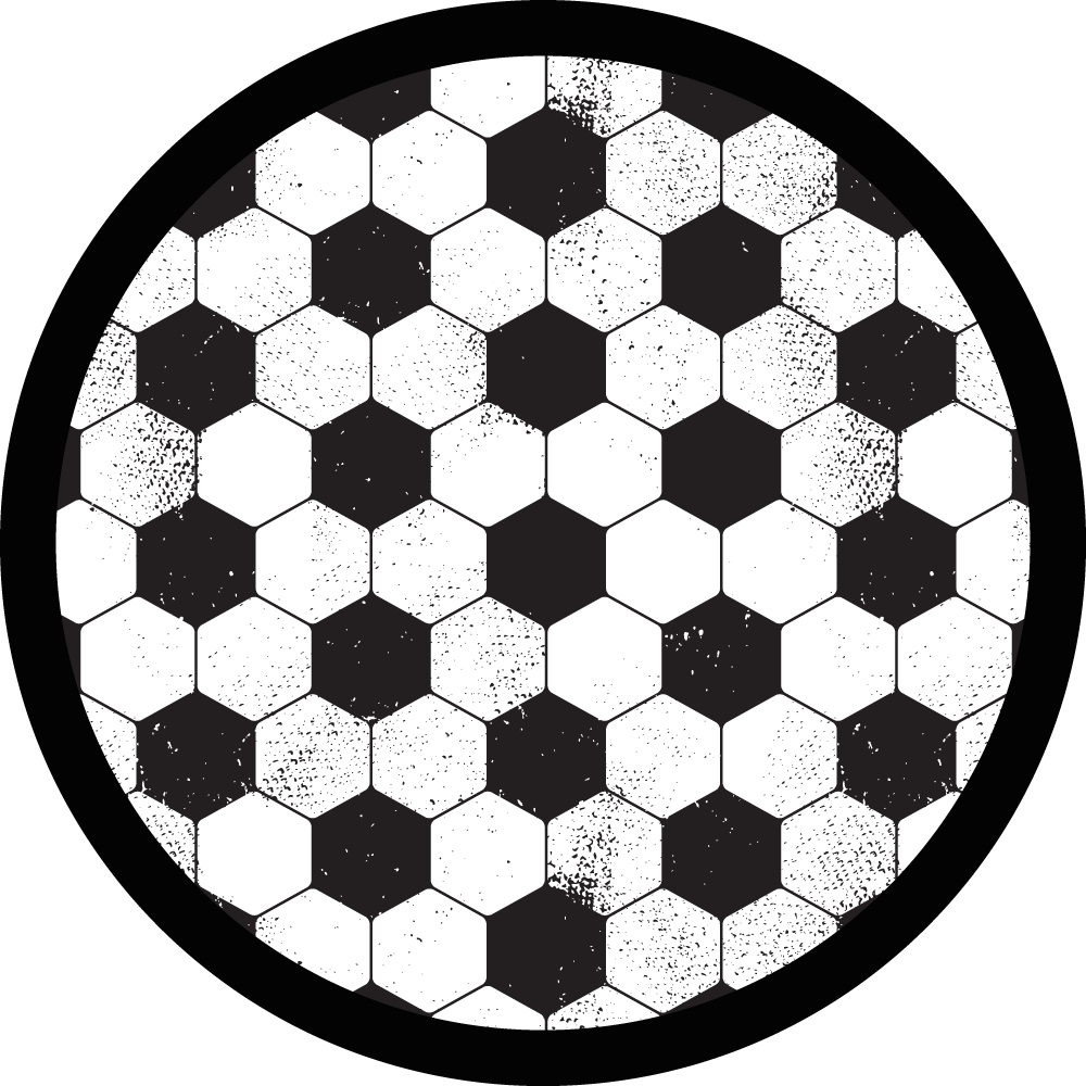 Vinyl teppich geometrisch in hexagonalem schwarzmuster - TenStickers