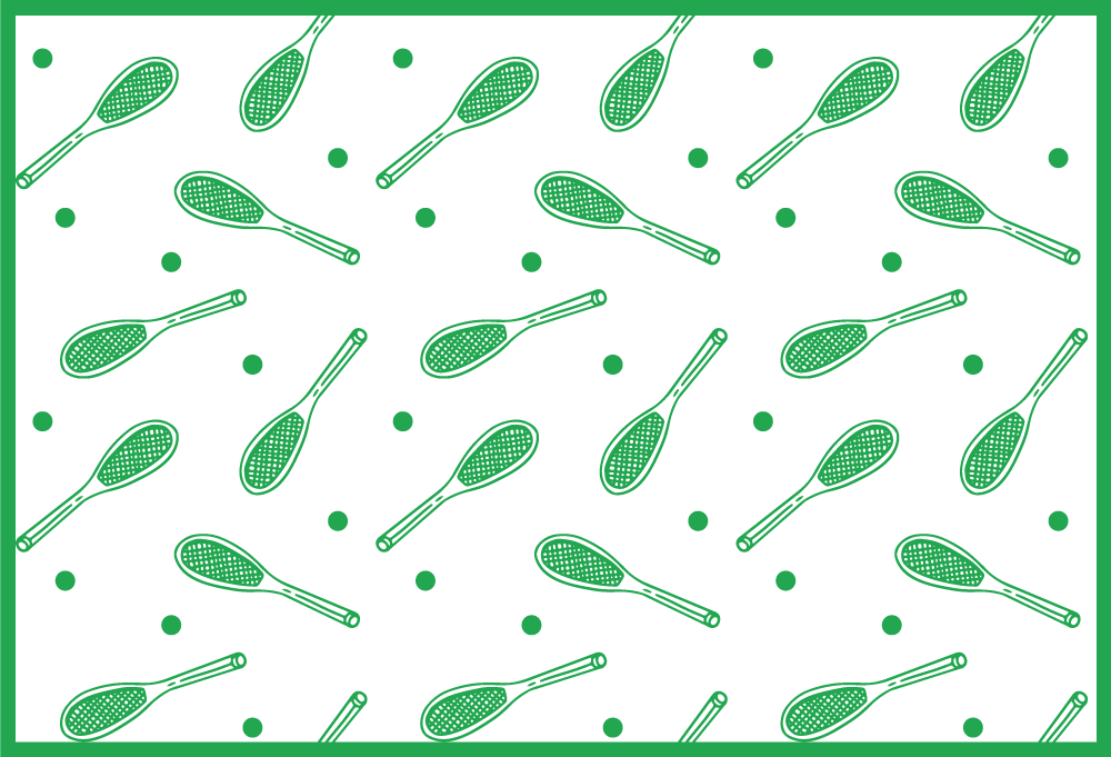 Vinylteppich kindlich mit tennisracket-motiv - TenStickers