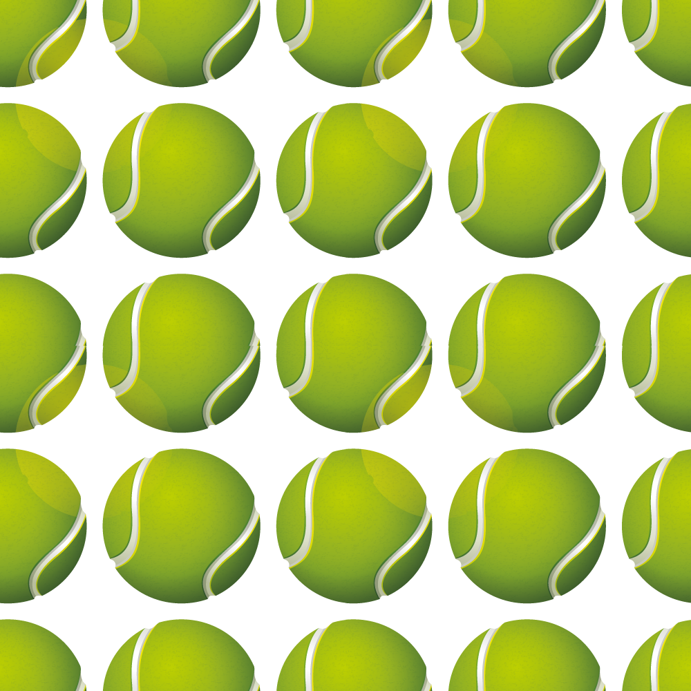 Vinyl Teppich Spiele tennisball-motiv - TenStickers