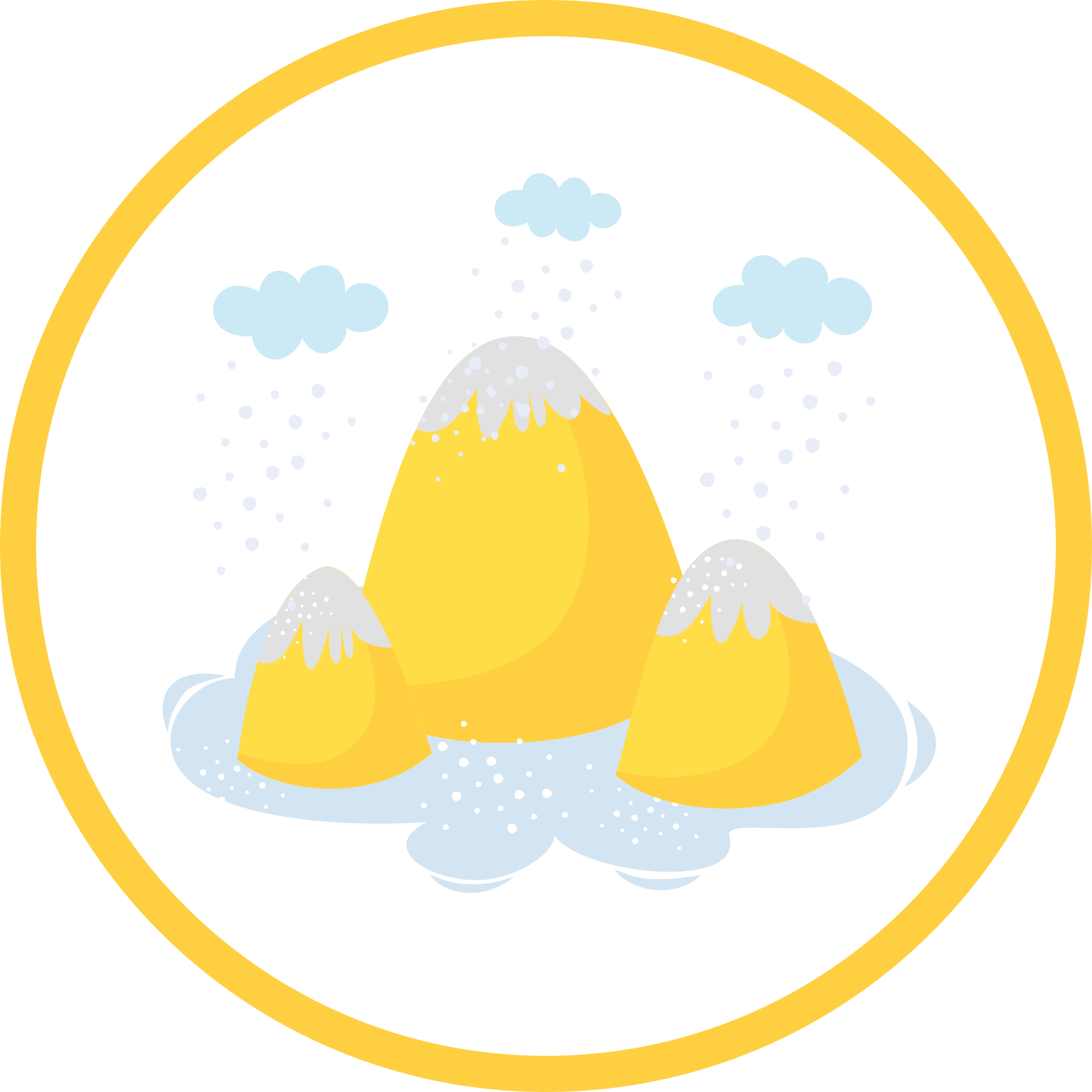 Vinylteppich kindlich fröhliche bergszene - TenStickers