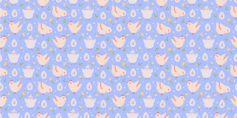 Vinylteppich kindlich entzückendes hühnermotiv - TenStickers