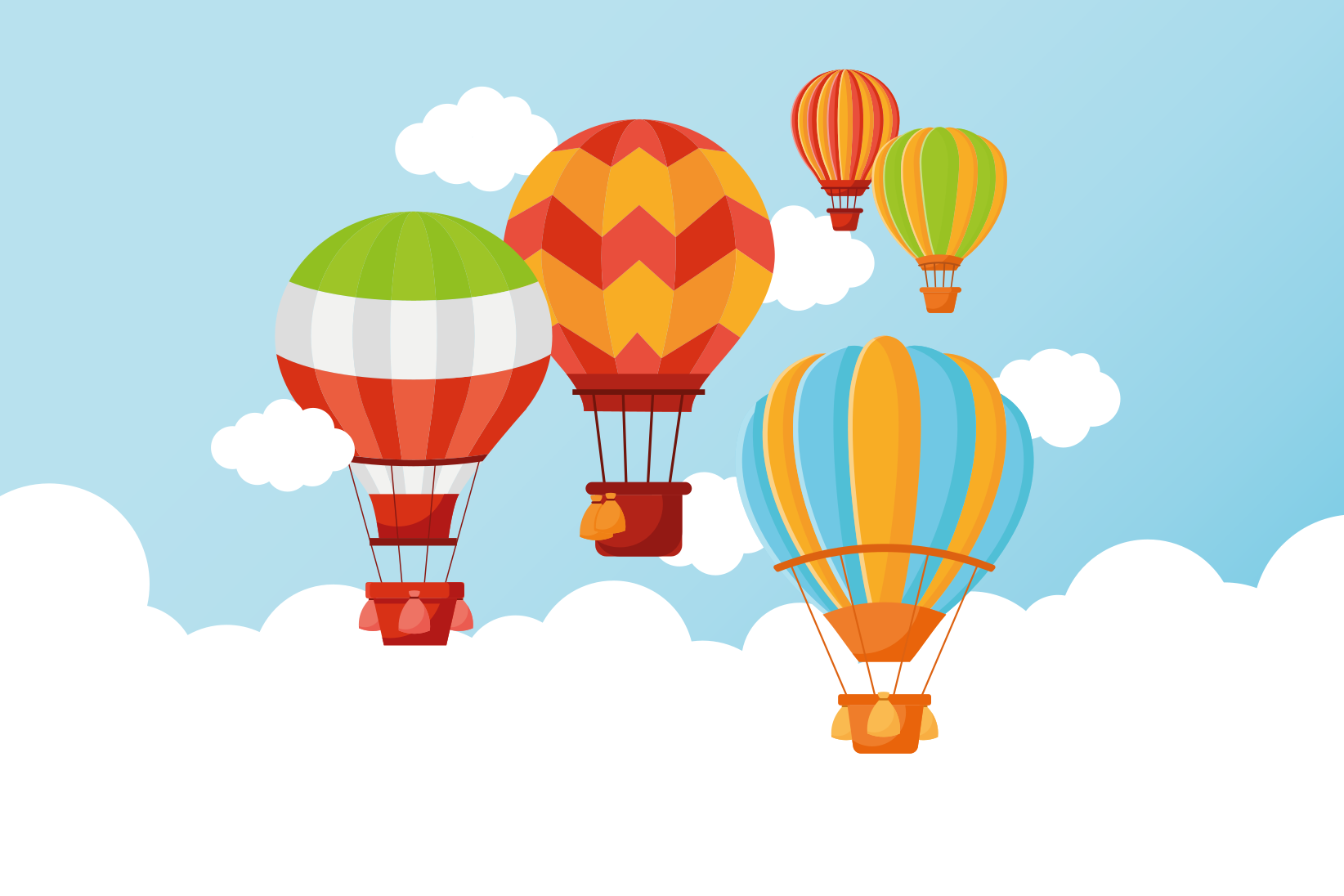 Vinylteppich kindlich bunte heißluft - TenStickers