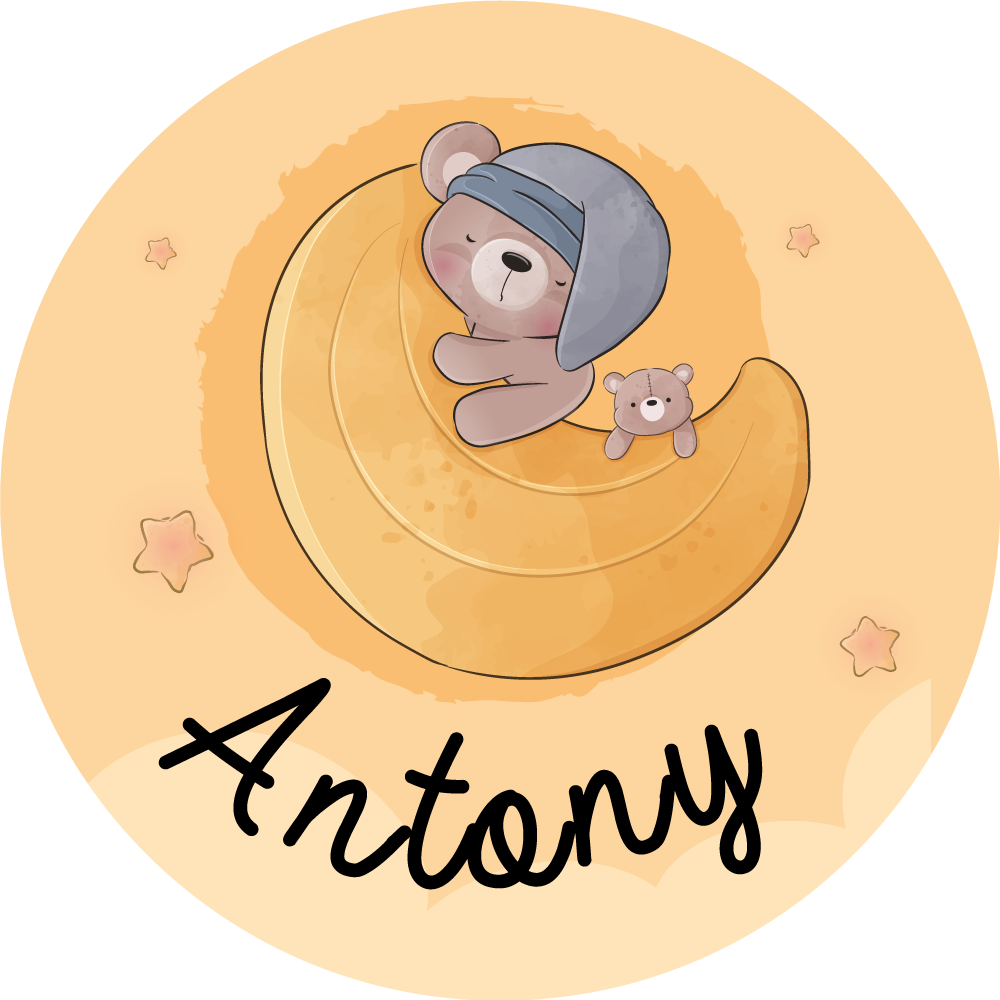 Vinyl Teppich mit Namen namensbär zum Schlafen - TenStickers