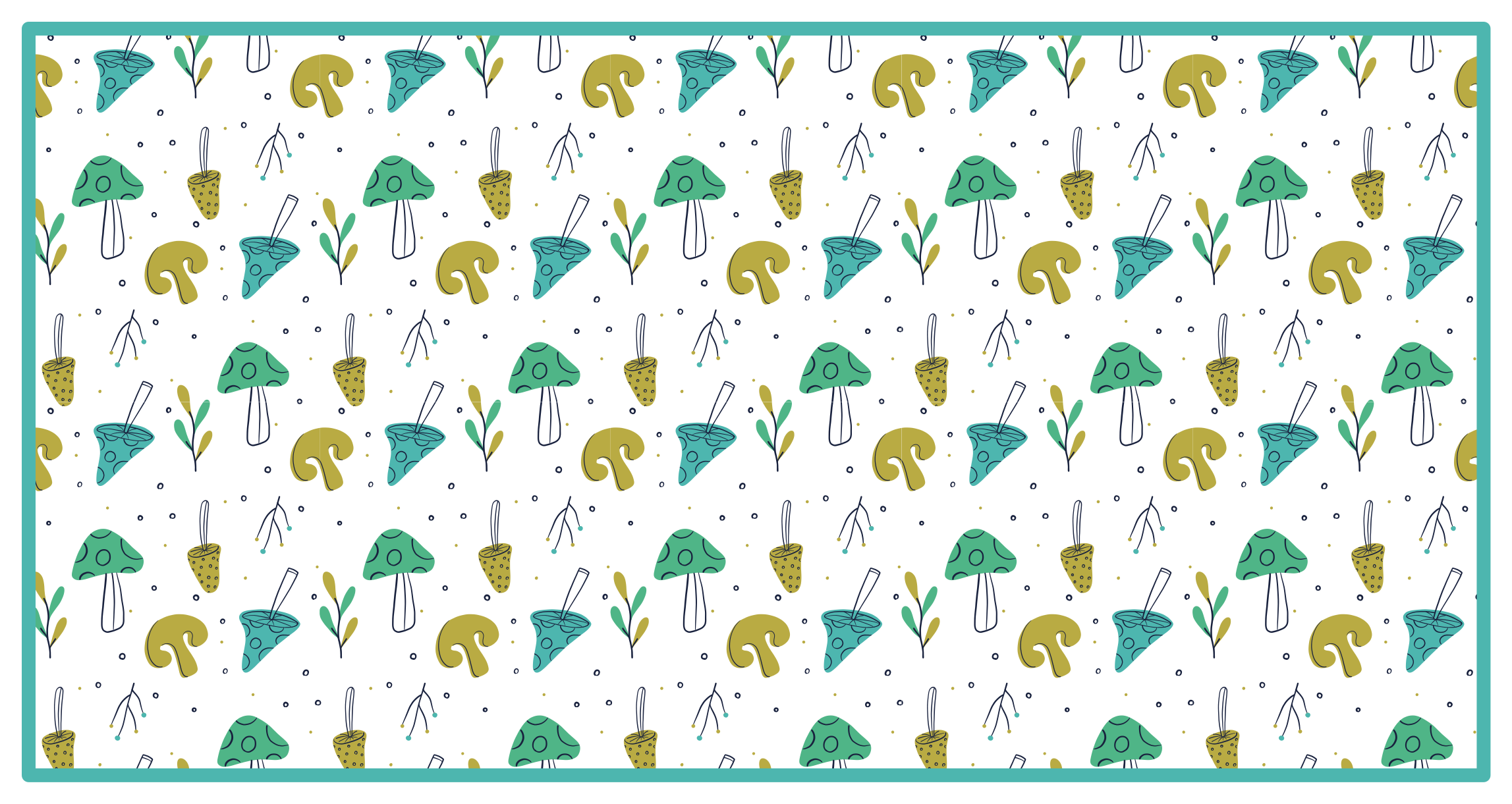Vinyl Teppich Natur pilz muster verspielt - TenStickers