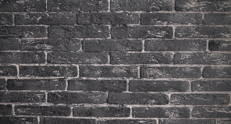 Vinyl Teppich Steinoptik schicker schwarzer ziegel - TenStickers