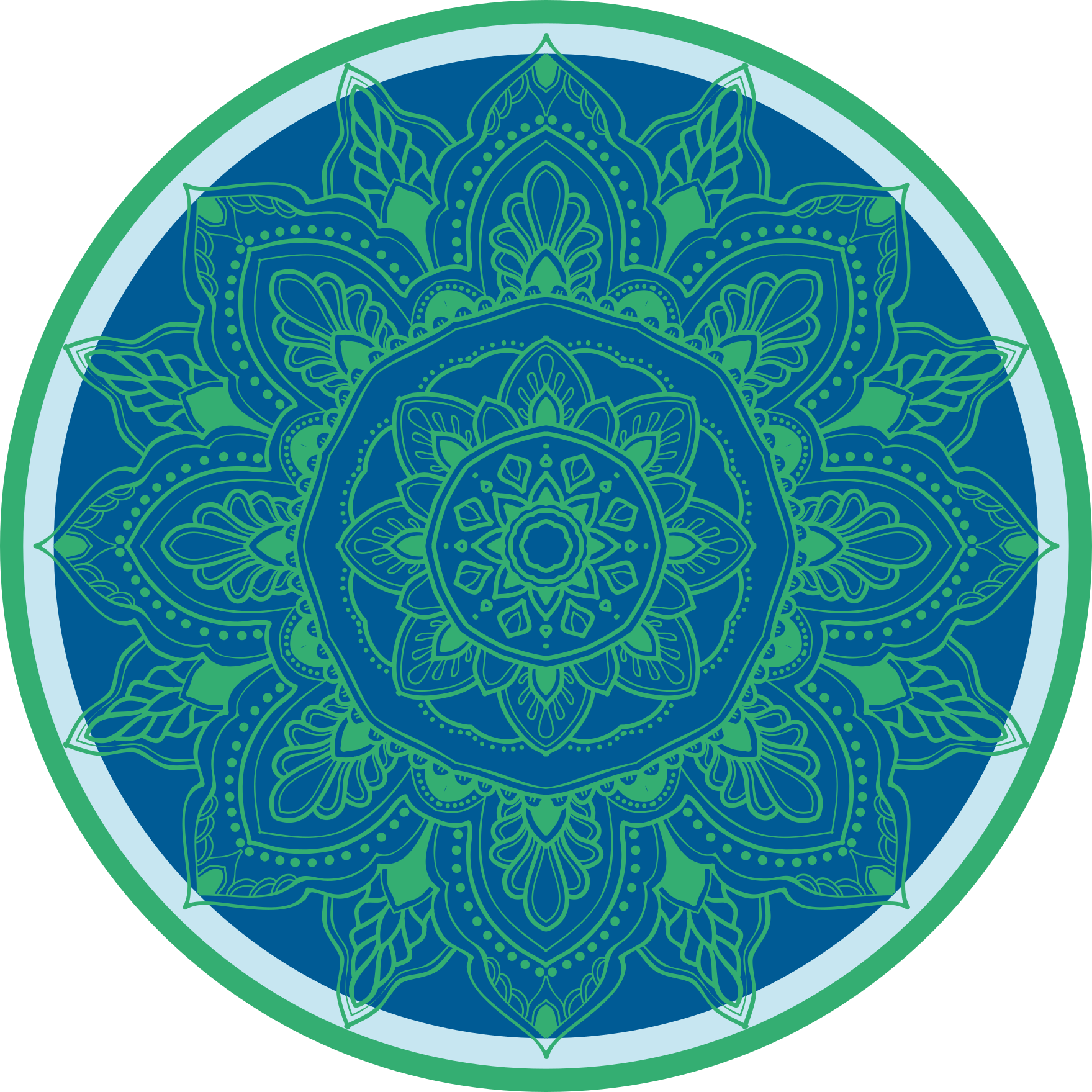 Vinyl Teppich Mandala aufwendiges blumenarrangement - TenStickers