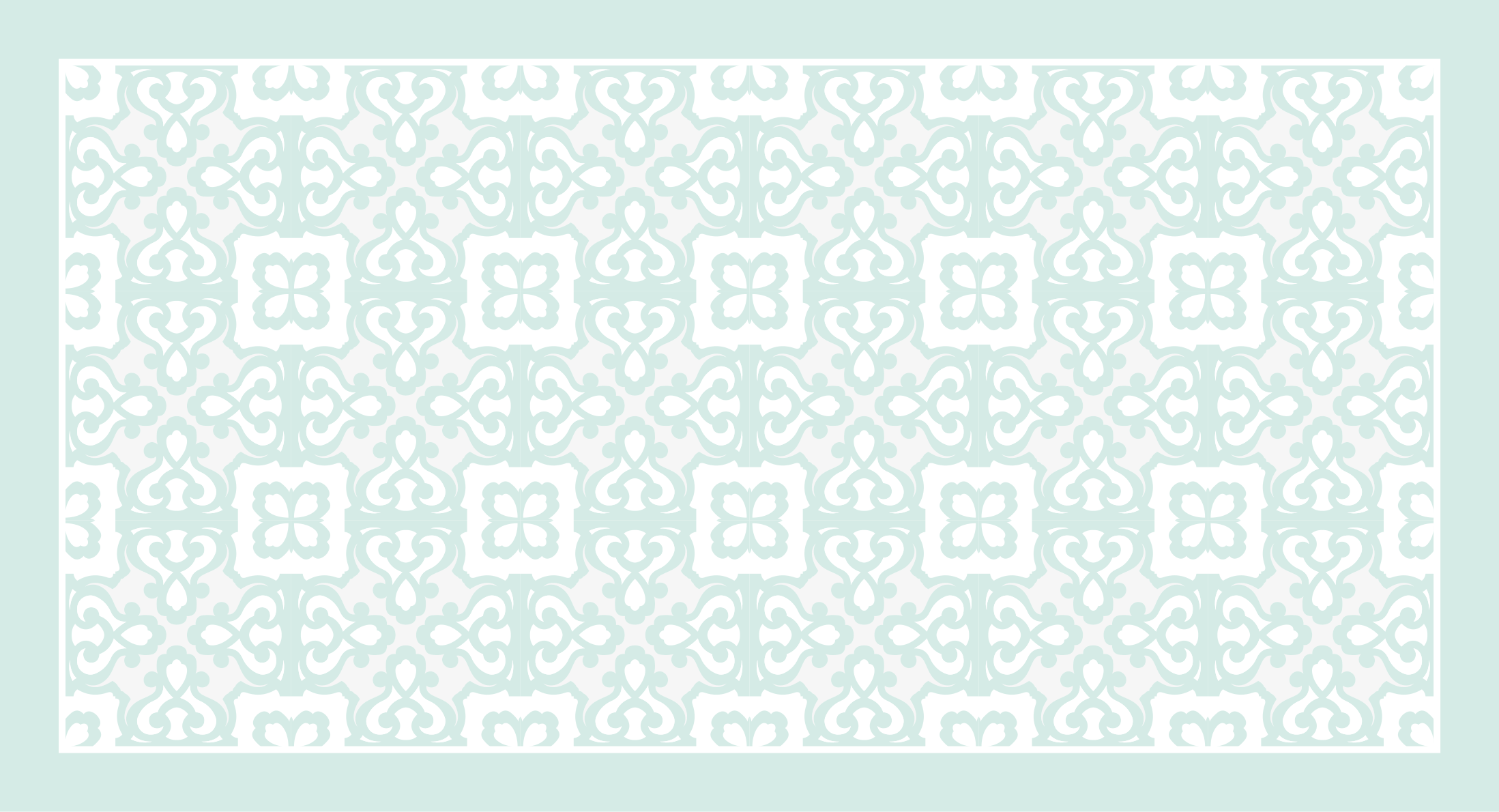 Vinyl Teppich Fliesenoptik elegantes türkis - TenStickers