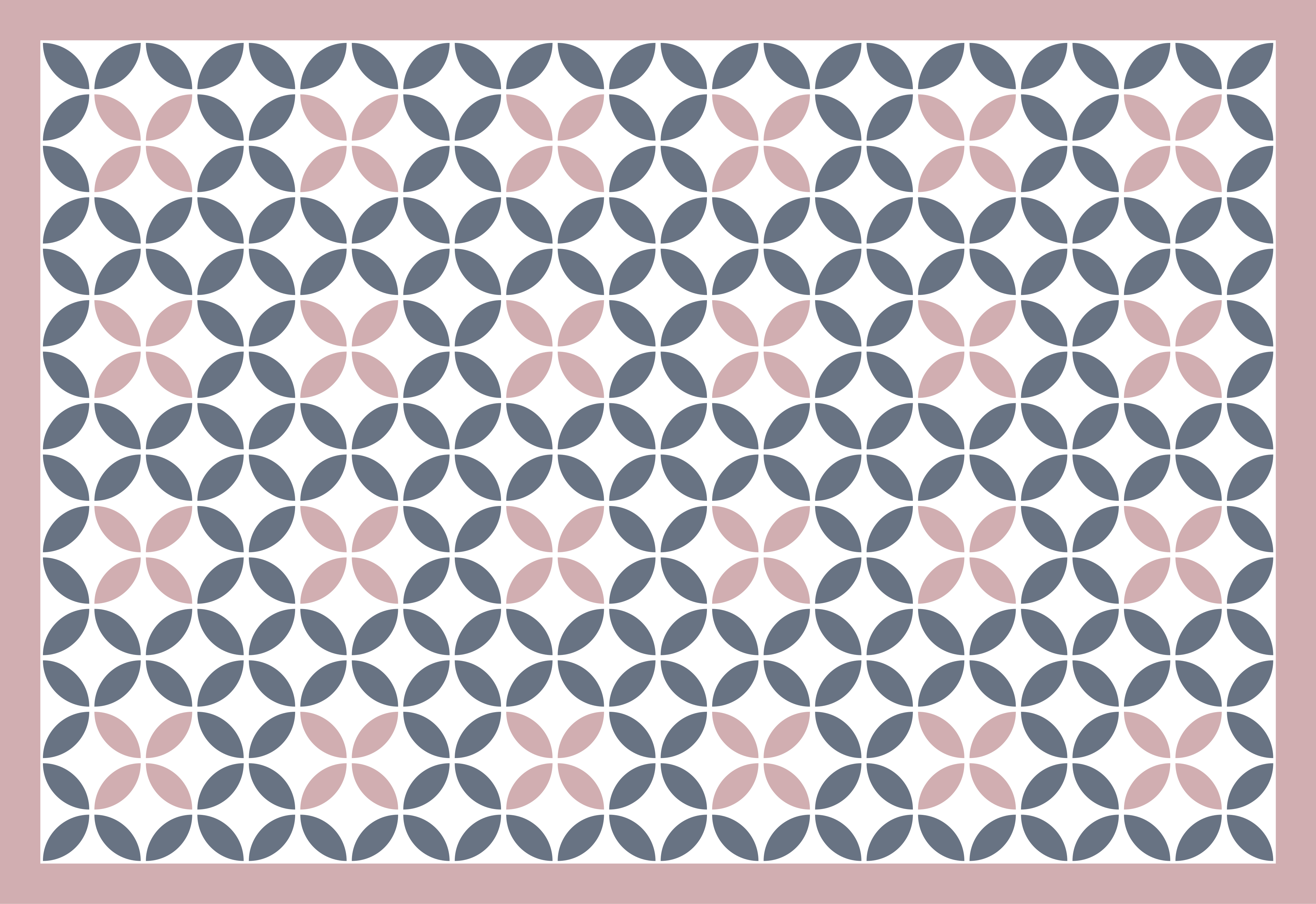 Vinyl teppich mosaik rund beige und grau - TenStickers