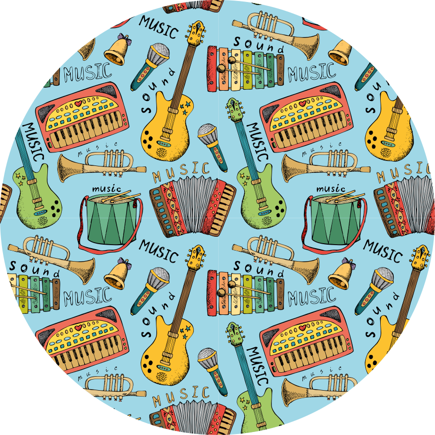 Vinylteppich kindlich musikinstrumente freude - TenStickers