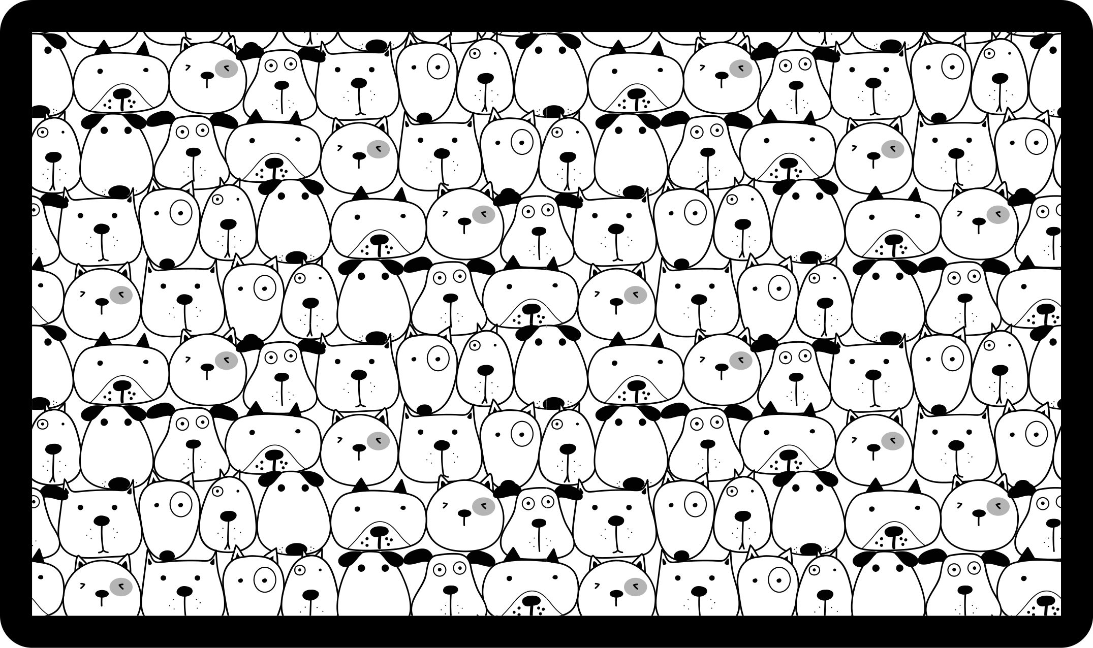 Vinyl teppich tiere mit niedlichen tiergesichtern - TenStickers