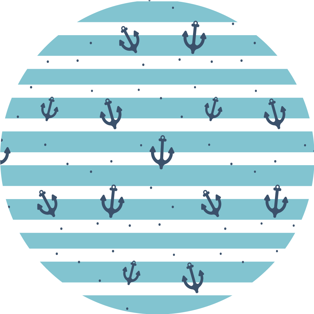 Vinyl teppich bad blaue maritime streifen - TenStickers