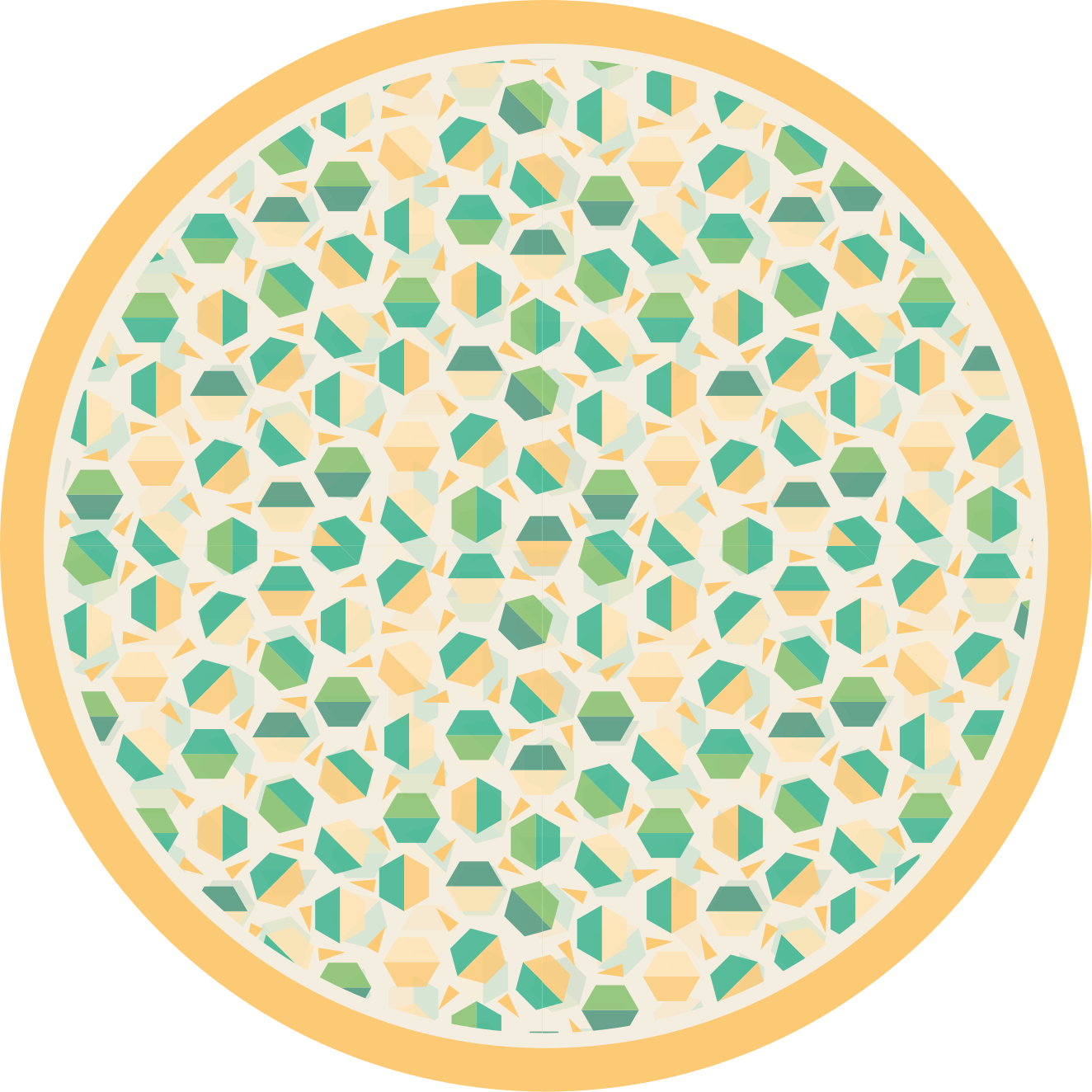 Vinyl teppich geometrisch sechseck konzept - TenStickers
