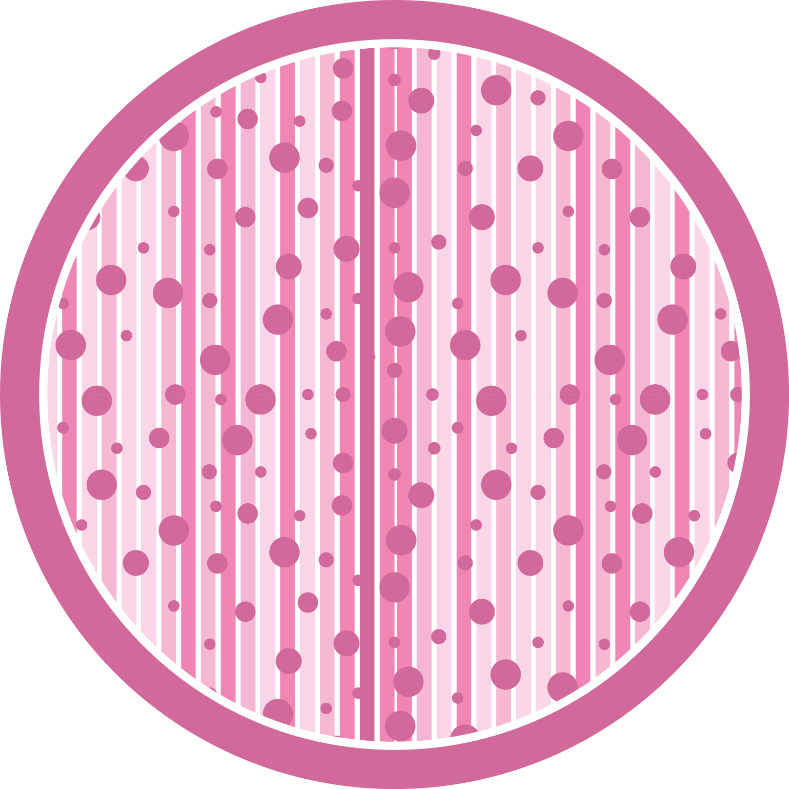 Vinyl teppich baby mit rosa gestreiften punkten - TenStickers
