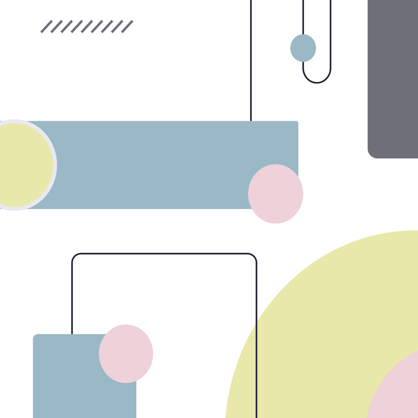 Vinyl teppich minimalistisch abstrakte pastellformen - TenStickers
