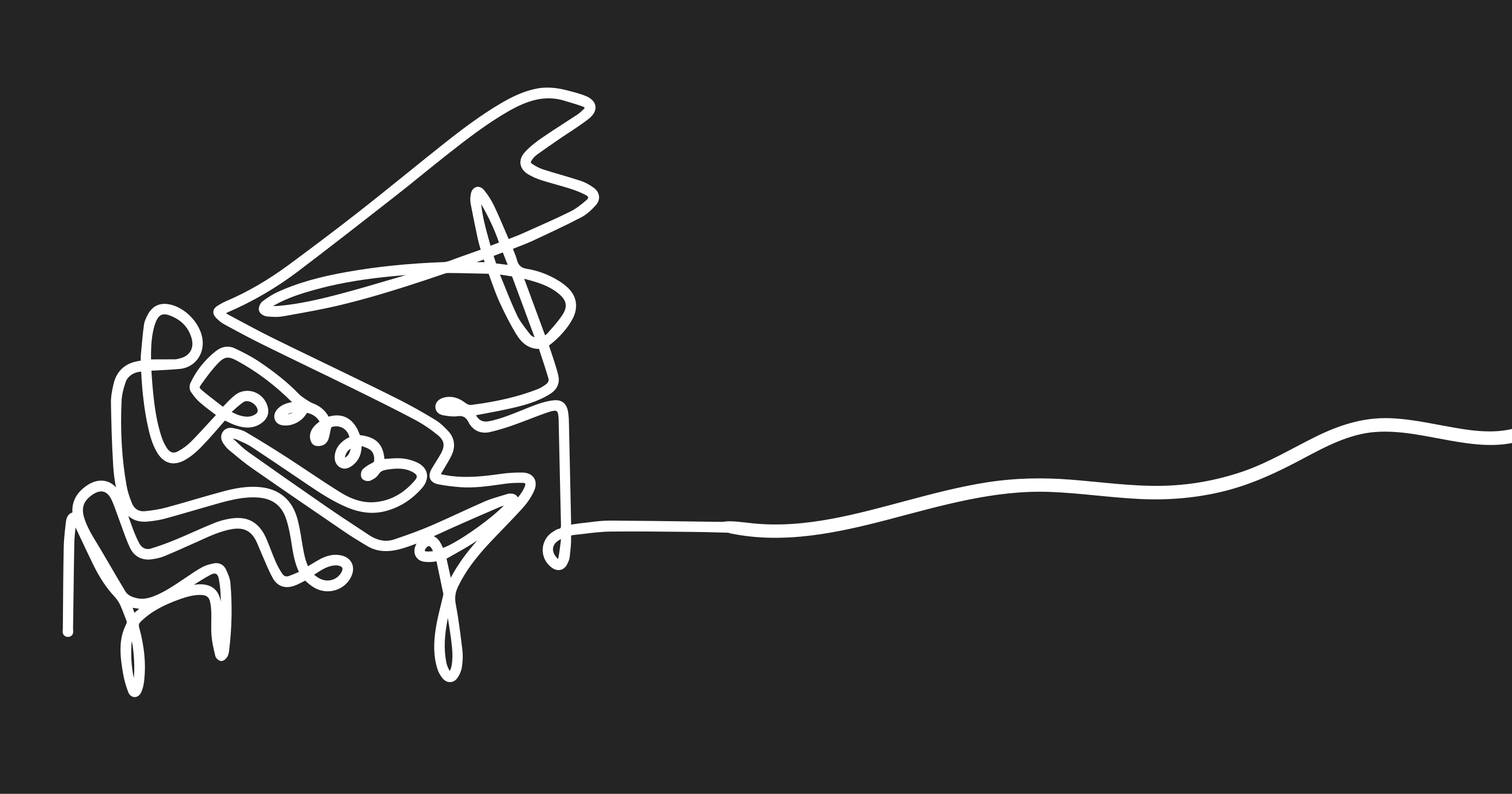 Vinylteppich modern Pianist linie art süßes Design - TenStickers