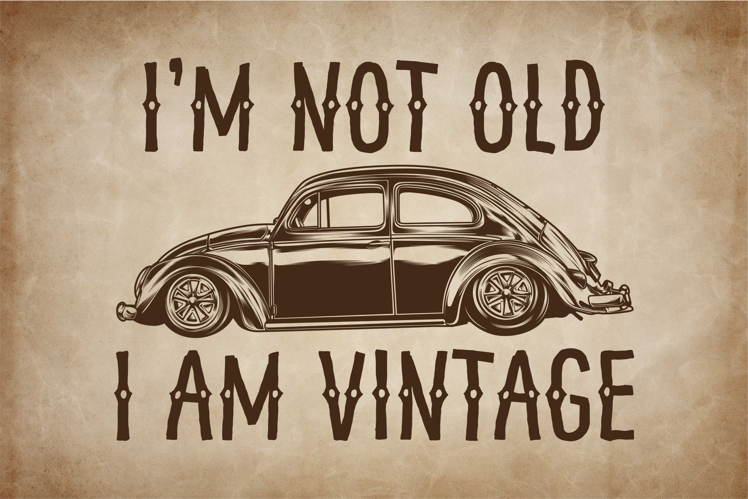Vinyl Teppich Vintage ich bin nicht alt - TenStickers