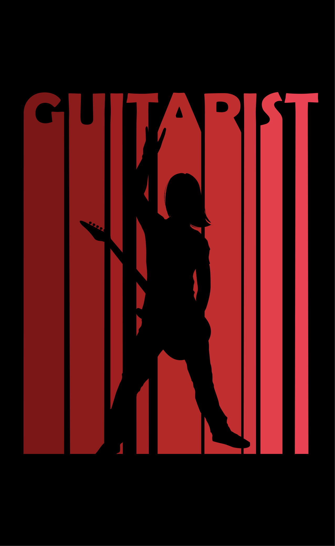 Vinyl Teppich Textur gitarristen-silhouette - TenStickers