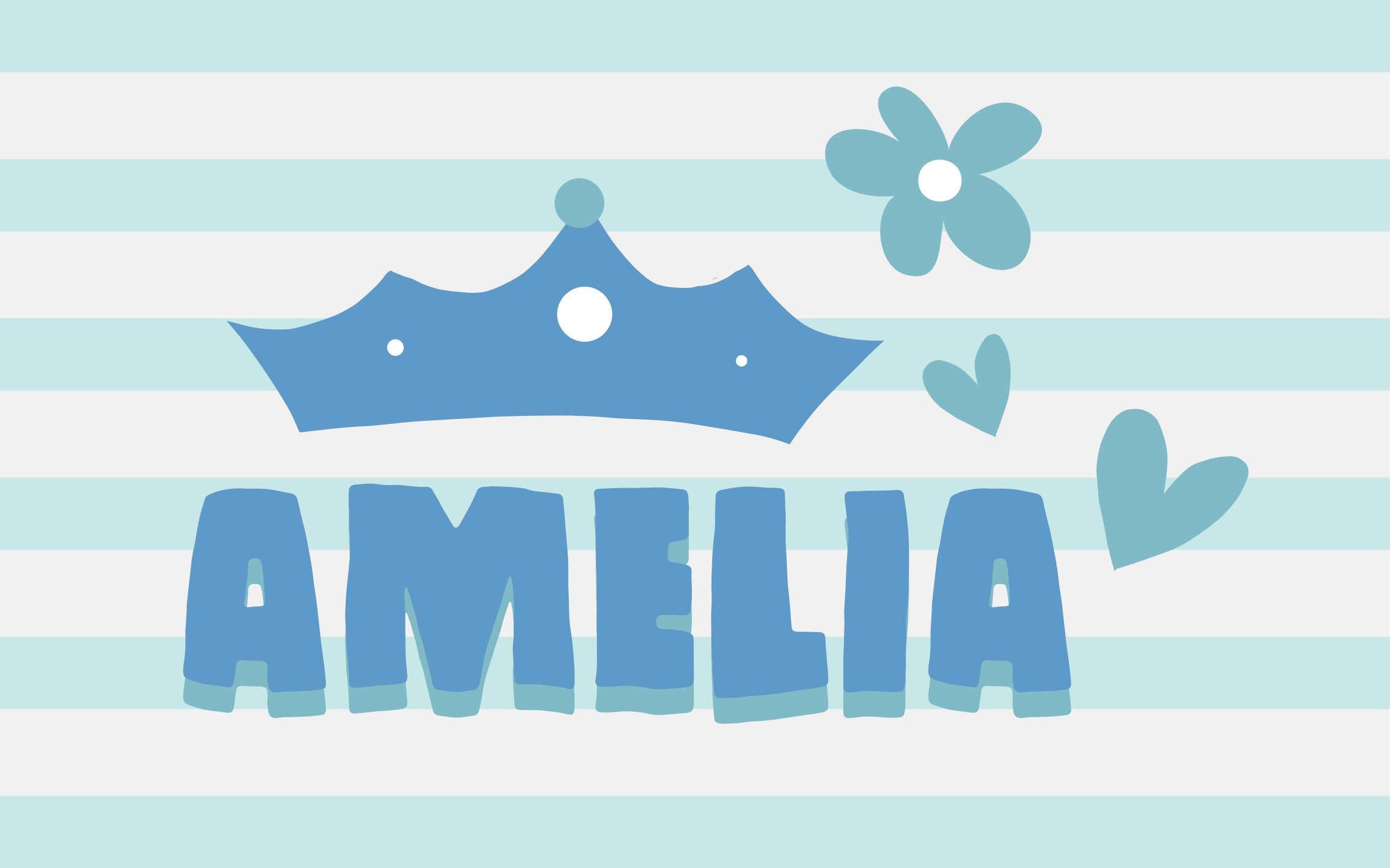 Vinyl Teppich mit Namen platzierung des kronennamens - TenStickers