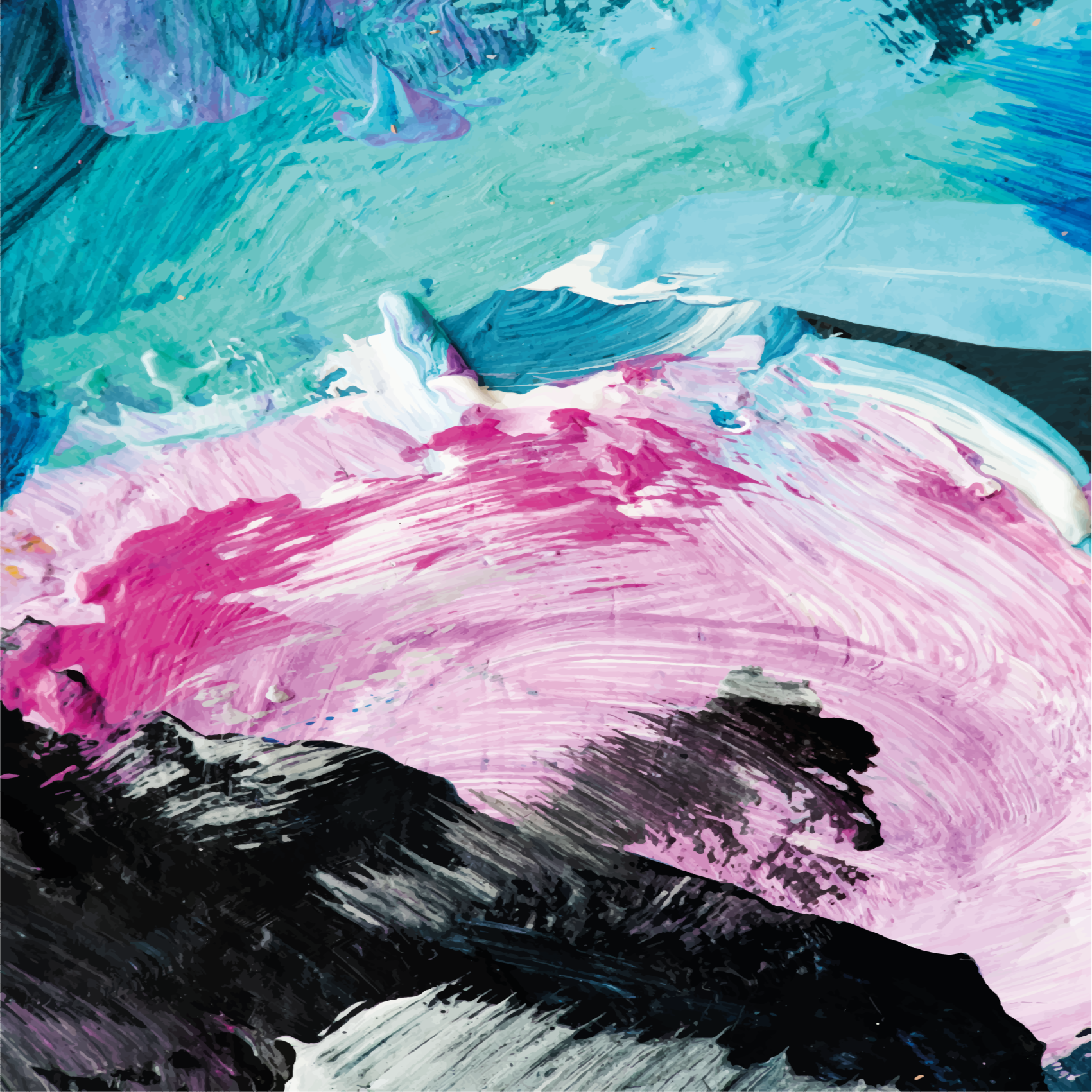 Vinyl Teppich Imitation abstrakte farbexplosion - TenStickers