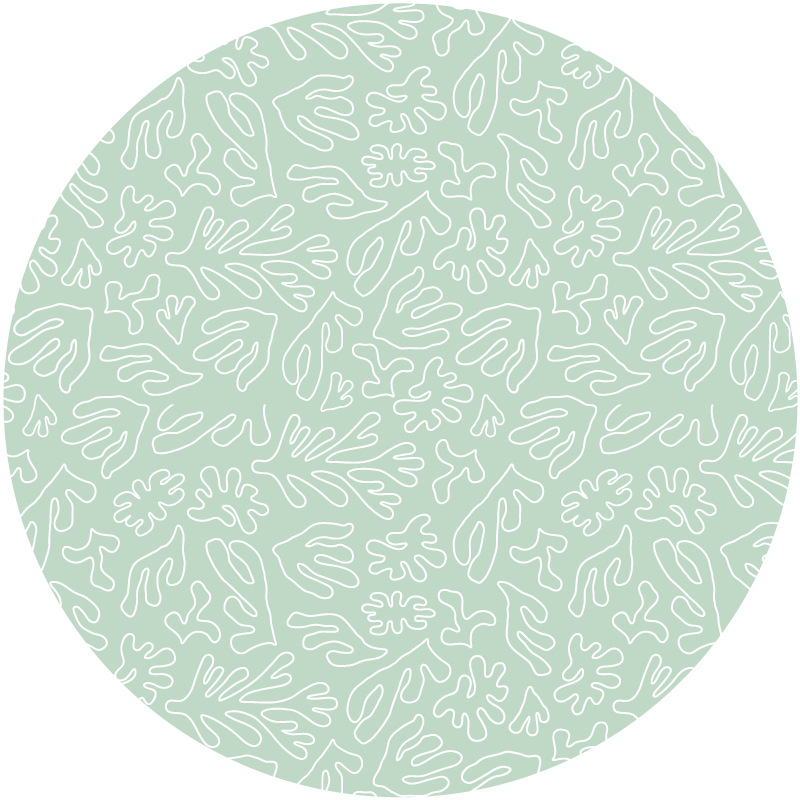 Vinyl teppich natur mit blattmustern - TenStickers