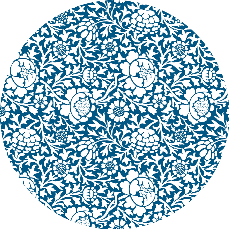 Vinyl teppich blumen im floralen muster stil - TenStickers