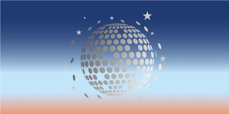 Vinylteppich Vintage Farbverlauf bunte discokugel - TenStickers