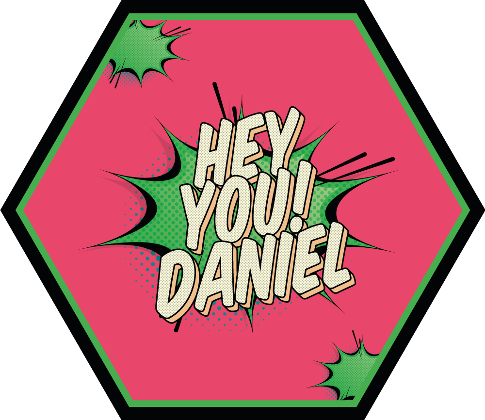 Vinylteppich mit Name Hey du cooles graffiti-poster - TenStickers