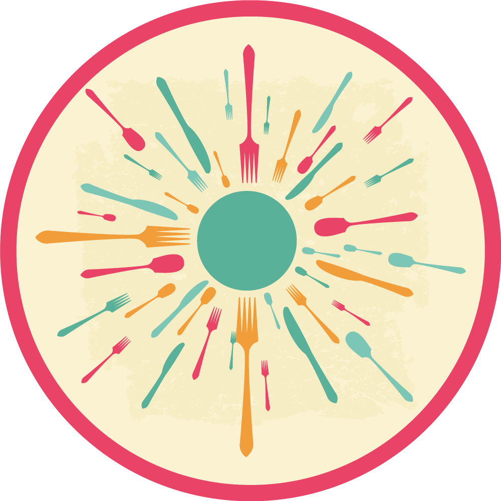 Vinyl Teppich Küche buntes besteck platzt - TenStickers