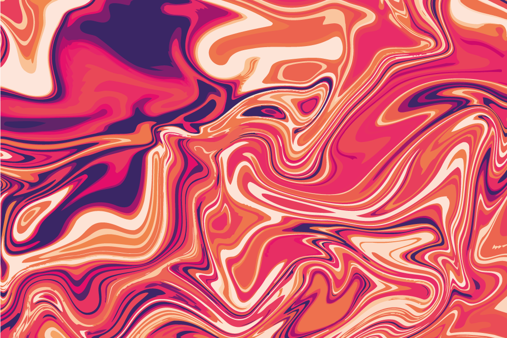 Vinyl Teppich modern lebendiges wirbelmotiv - TenStickers