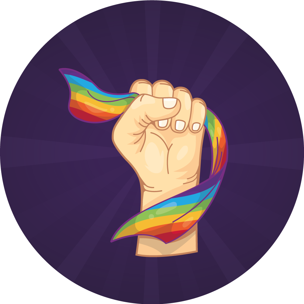 Vinyl Teppich Jugendzimmer stolze regenbogenfaust - TenStickers