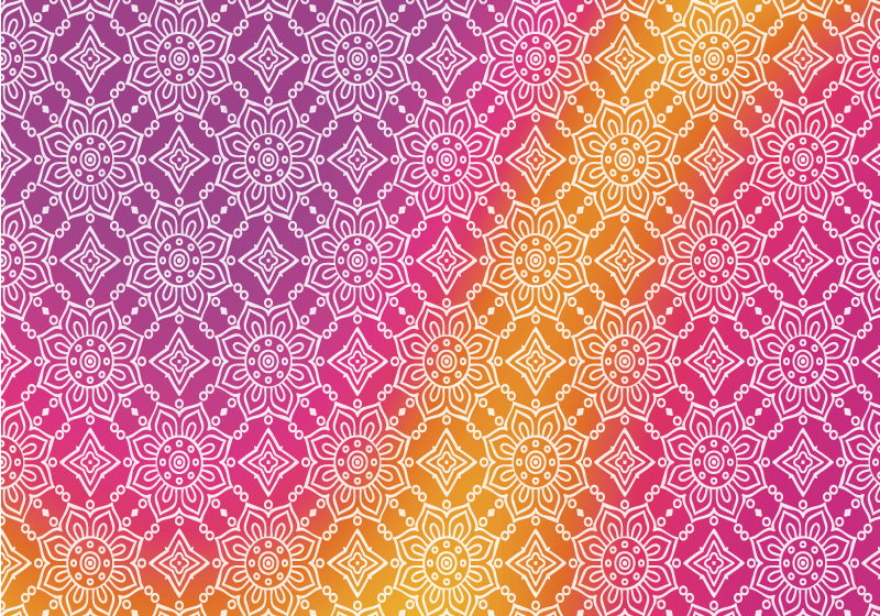 Vinyl Teppich Mandala eleganter farbverlauf - TenStickers